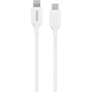 Usb-c - lightning kabel, 1 m, hvid