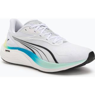 PUMA Electrify NITROâ¢ 4 Running Shoes Youth, Shoes, White/Mint Melt/Speed Blue, 35.5