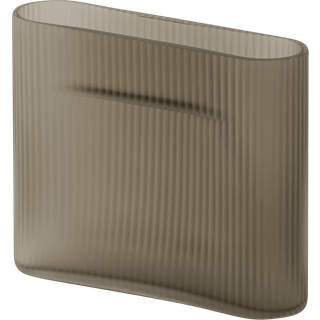 Muuto Ridge Vase H16,5 Taupe/Frostet Glas