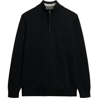 Superdry Superdry Grey Essentials Cotton Half Zip Jumper