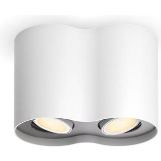 Philips Hue Pillar Hue plate/spiral hvid 2x4.2W - Spot - White ambiance