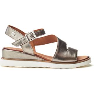 Moda in Pelle Moda in Pelle Grey Cross Strap Wedge Sandals