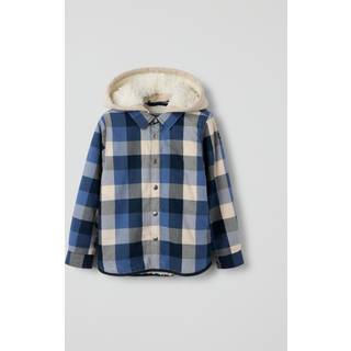 Polarn O. Pyret Polarn O. Pyret Blue Fleece-Lined Checked Shirt - 8086cm