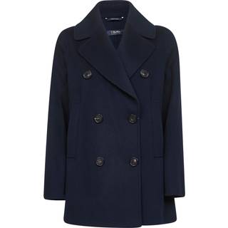 'S Max Mara Caban virgin wool peacoat - blue - XXS