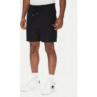 Cotton Terry Jogger Shorts - Black - M