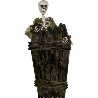 Skelett am Sargdeckel Halloween Animatronic 40cm