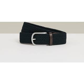 Reiss Reiss Navy Elmont Basket Weave Belt