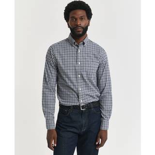 GANT Herre Regular fit gingham skjorte af twill (XXL) Blå