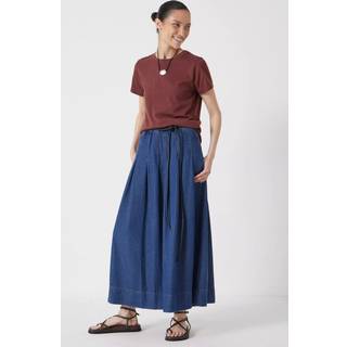 Hush Hush Blue Ivy Pleated Denim Midi Skirt - 42