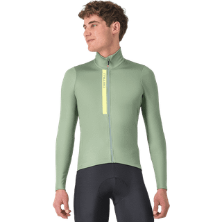 Castelli Entrata Thermal Jersey Cykeljersey Herrer størrelse L farve grøn