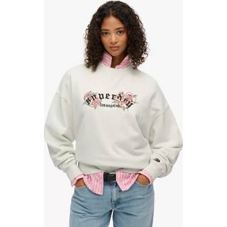 Superdry Superdry White Night Garden Oversized Crew Sweatshirt