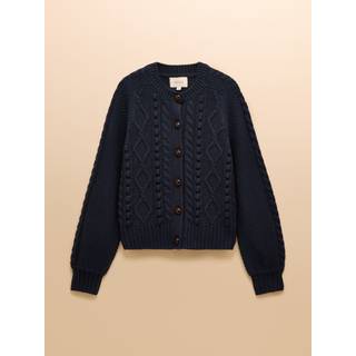 Joules Joules Rafferty Navy Cable Knit Cardigan