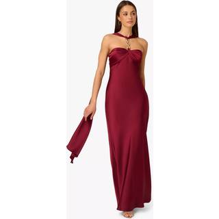 Adrianna Papell Adrianna Papell Red Adrianna By Red Stretch Satin Long Dress - EU 36 (UK 8)