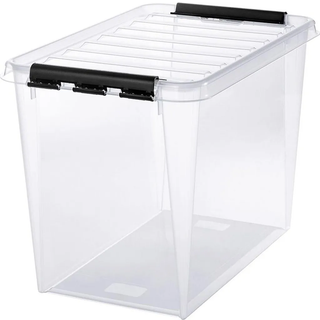 SmartStore Classic 66 L Opbevaringskasse med låg i transparent