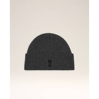 AMI Heart Logo Beanie Dark Grey