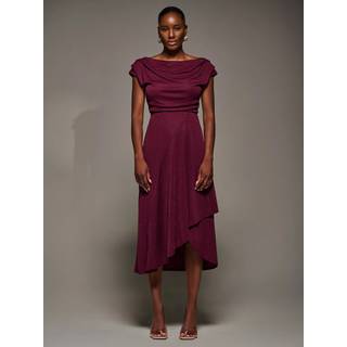 Jolie Moi Jolie Moi draperet jersey Midi Kjole med Draperet hals - EU 46 (UK 18)