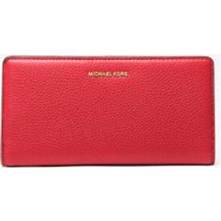 MK Bryant Large Pebbled Leather Snap-Front Wallet - Red - Michael Kors - ONE SIZE