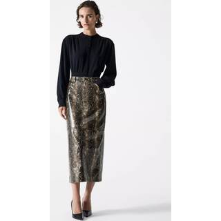 French Connection French Connection Brandy snakeskin Midi PU nederdel - 44