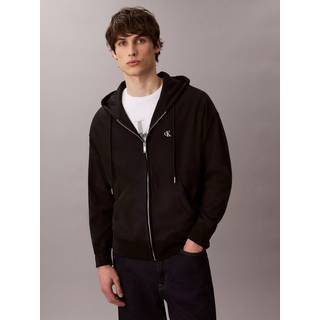 Premium Terry Relaxed Zip Hoodie - Black - M