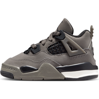 Jordan 4 Retro "Cave Stone and Black"-sko til babyer/småbørn - grå - grå - 25