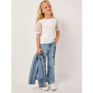 Monsoon Monsoon T-shirt med sløjfe og pufærmer