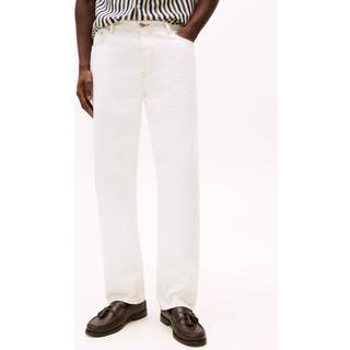 White Relaxed Straight Leg Jeans