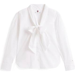 Poplin Tie Neck Oversized Fit Shirt