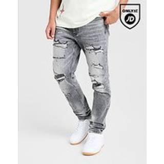 Supply & Demand Rhinestone Slim Ripped Jeans, Blå - Blå - XL