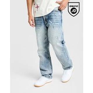 Supply & Demand Etch Relaxed Ripped Jeans, Blå - XS