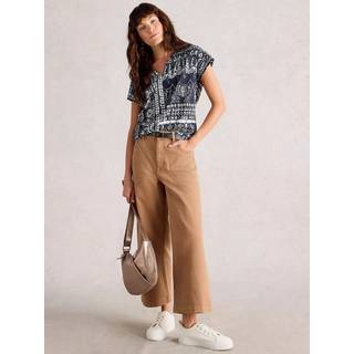 White Stuff White Stuff 100% Bomuld Nelly Notch Neck T-shirt