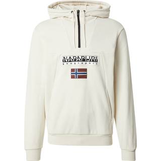 Napapijri Burgee Half Zip Hoodie 2.0 Hoodie Herrer størrelse XL farve beige/hvid