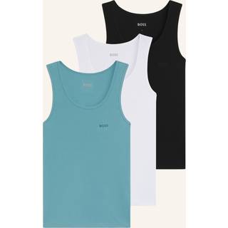 Pakke med tre T-shirt-undertrøjer i bomuld med broderet logo
