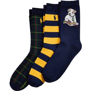 Polo Ralph Lauren Polo Ralph Lauren Blue Kids Bear Stripe Socks 3 Pack