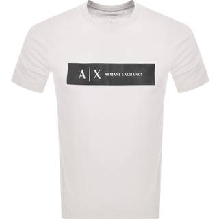 Armani Exchange Crew Neck Logo T Shirt Beige