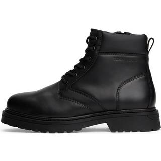 Cleat Leather Lace-Up Ankle Boots