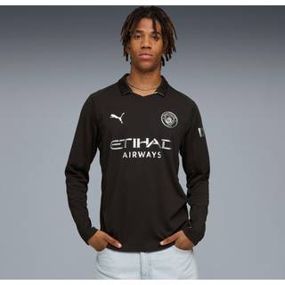 PUMA Manchester City FC 2025/26 Long Sleeve Away Shirt, Sort