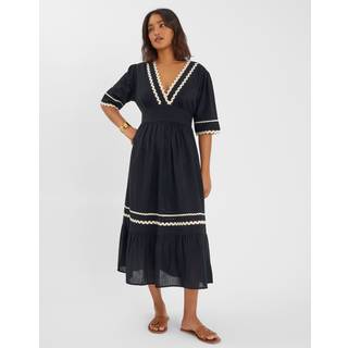 Accessorize Accessorize Ric Rac midikjole med v-hals - medium