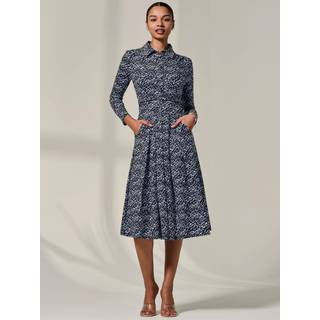 Jolie Moi Jolie Moi Blue Long Sleeve Button Up Midi Dress - EU 42 (UK 14)