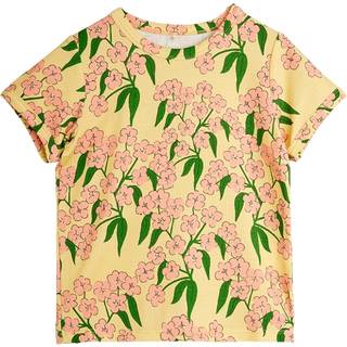 Mini Rodini T-shirt Gul Med Blomsterprint - Str. 2-3y 92/98cm