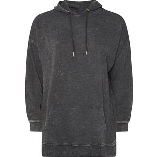 Yours Curve Yours Curve Black Acid Wash Hoodie