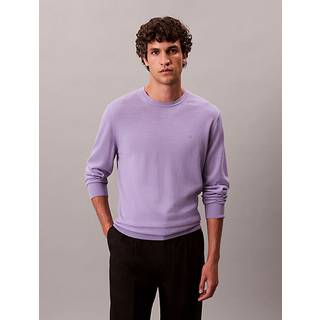 Merino Wool Classic Sweater - Purple - L