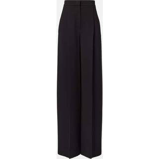 Max Mara Laccato high-rise cady wide-leg pants - black - XS