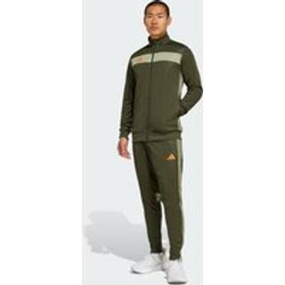 Tiro 25 Essentials træningsdragt - Night Cargo / Tent Green / Impact Orange - XS