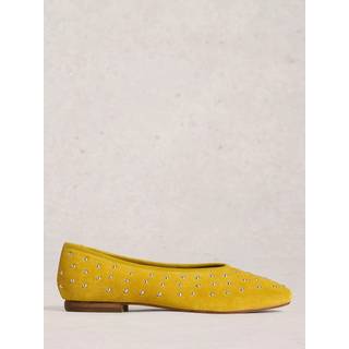 White Stuff White Stuff Yellow Boho Studded Ballerinas - eu42