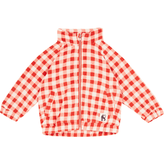 Mini Rodini Gingham Fleece-jakke  Red 92/98 cm  Rød  92/98 cm  mand