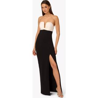 Adrianna Papell Adrianna Papell Black Knit Crepe Long Dress - EU 40 (UK 12)