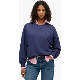 Superdry Superdry Blue Essential Logo Garment Dyed Crew Sweatshirt