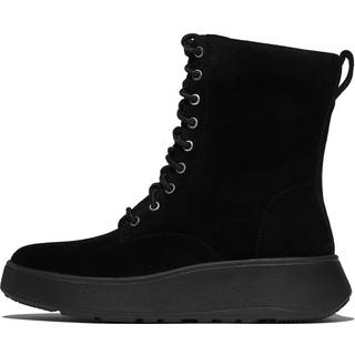 FitFlop FitFlop F-Mode Suede Lace Up Flatform Ankle Black Boots