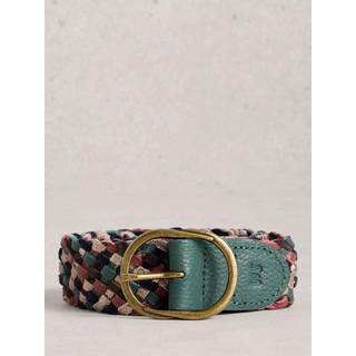 White Stuff White Stuff Green Leather Weave Belt