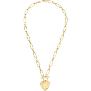 Estella Bartlett Estella Bartlett Gold Tone Waterproof Molten Heart Necklace